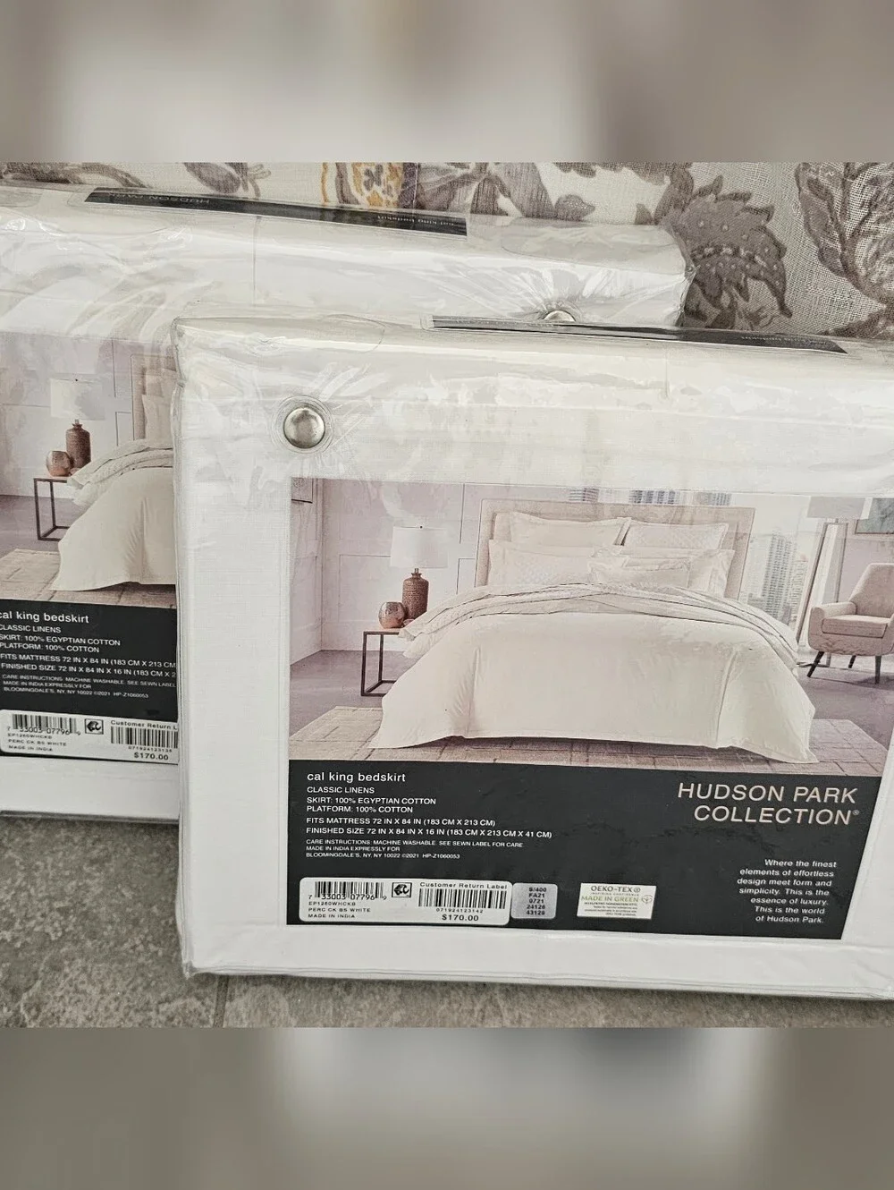 TWO NIB Hudson Park Collection Cal King Bedskirt | 100% Egyptian Cotton